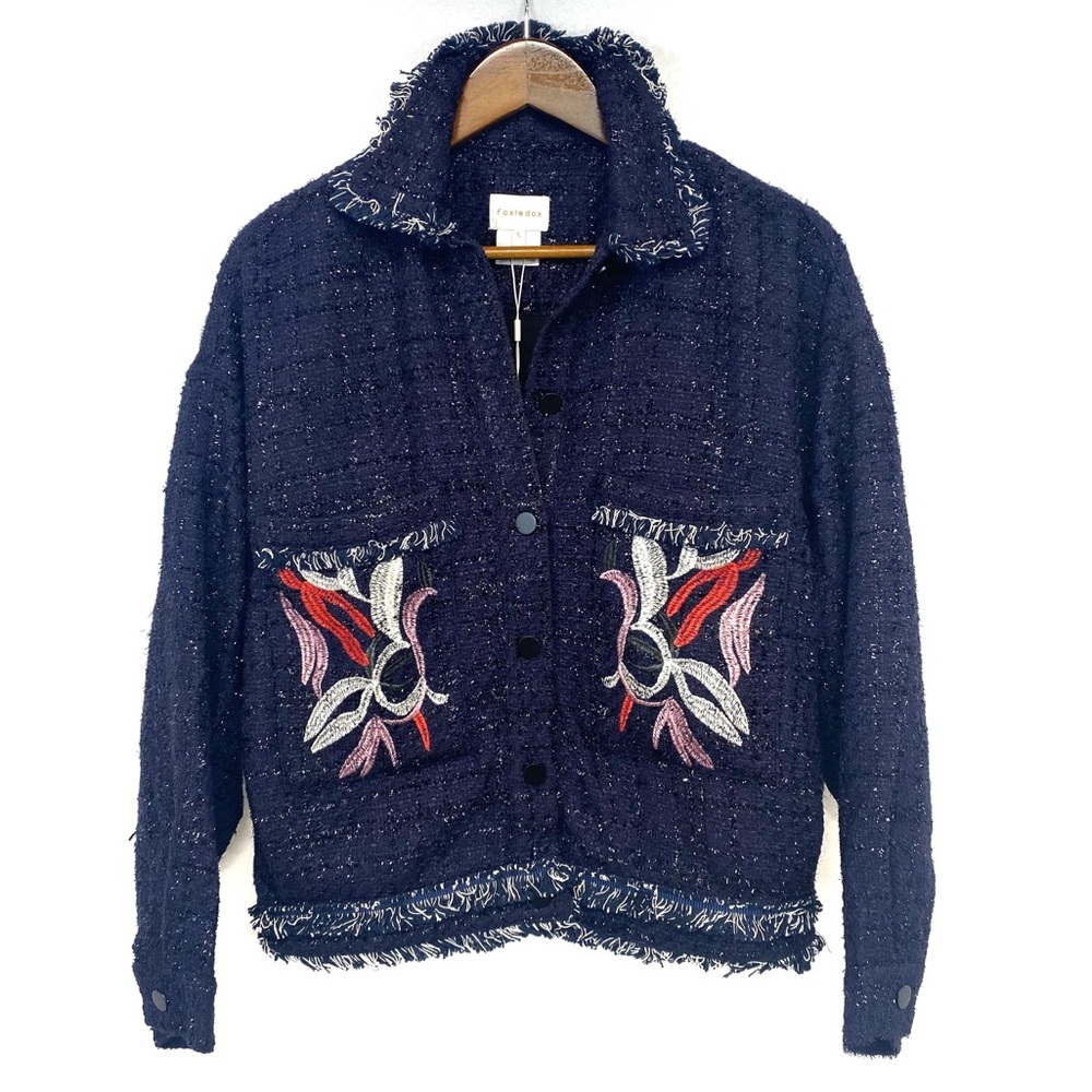 Foxiedox | Navy Sparkle Embroidery Jacket